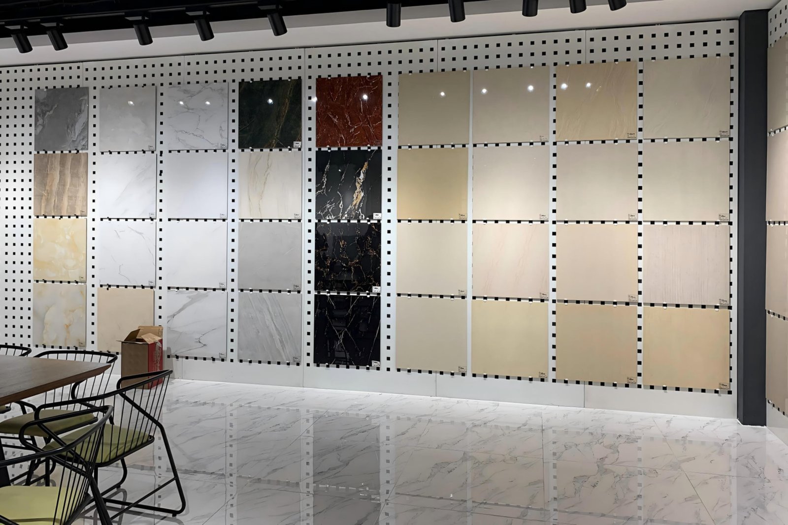 Visiting ceramic tile showroom